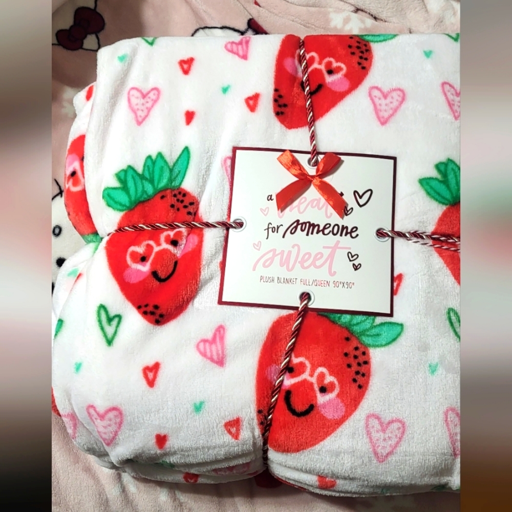 Queen size valentines blanket